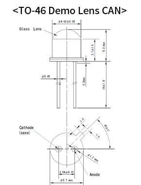 TO-46 Flat lens CAN