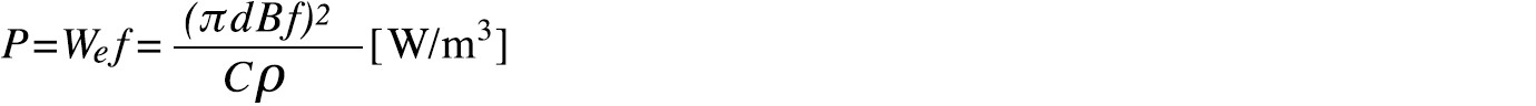P=Wef=(πdBf)/Cp［W/m^3］